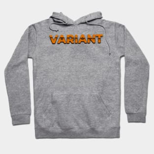 variant slashed text Hoodie